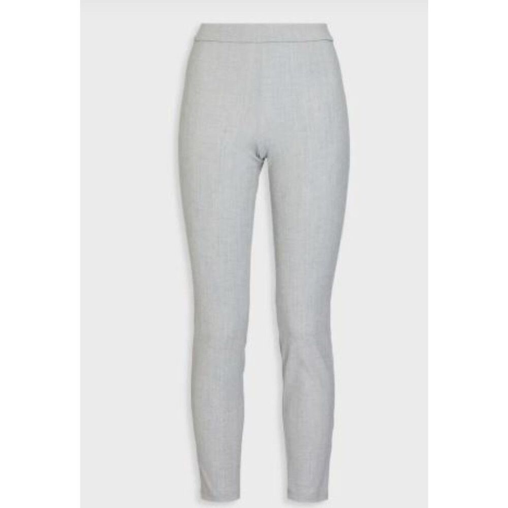 Theory Women's HW Adbelle Melange Grey Stretch Flannel Pants Sz P NWT 298